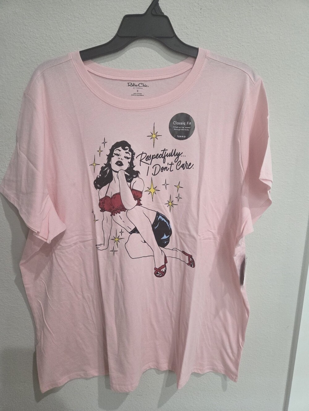 Torrid Retro Chic Pink Short-Sleeve Graphic Tee with Pin-Up Art NWT